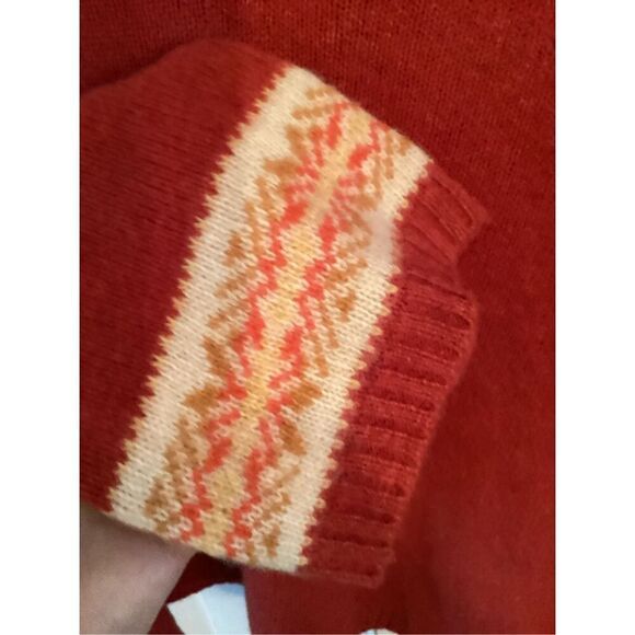 So GSJC Red Lambswool Blend Cropped Sweater Sz XL - Picture 3 of 7